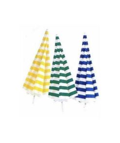 OMBRELLONE ACCIAIO COT. BIANCO/GIALLO 200