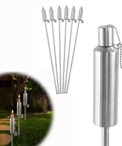 Torcia inox per citronella cm.110 acciaio inox , per esterno