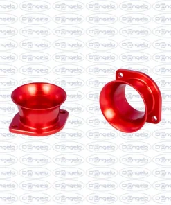 Coppia tromboncini carburatore in alluminio d.40 l.37 rosso anodizzato
